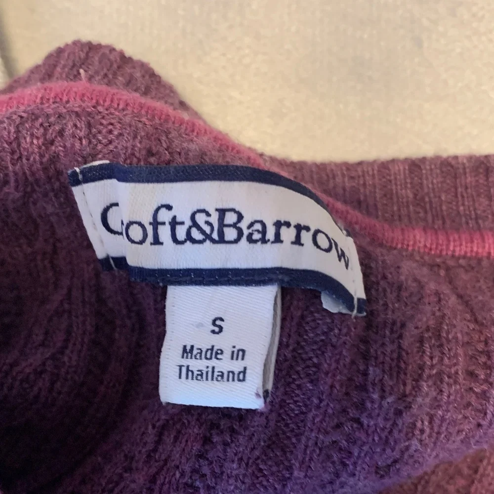 Croft & Barrow Women's Plum purple cable Knit Henley Sweater size small cotton